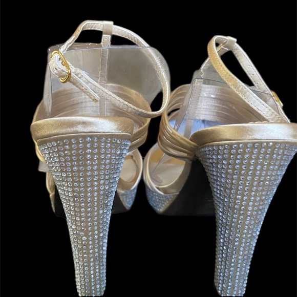 NIB! LAUREN RALPH LAUREN FIONA RHINESTONE PLATFORM SANDAL - Size 5 - Picture 6 of 11